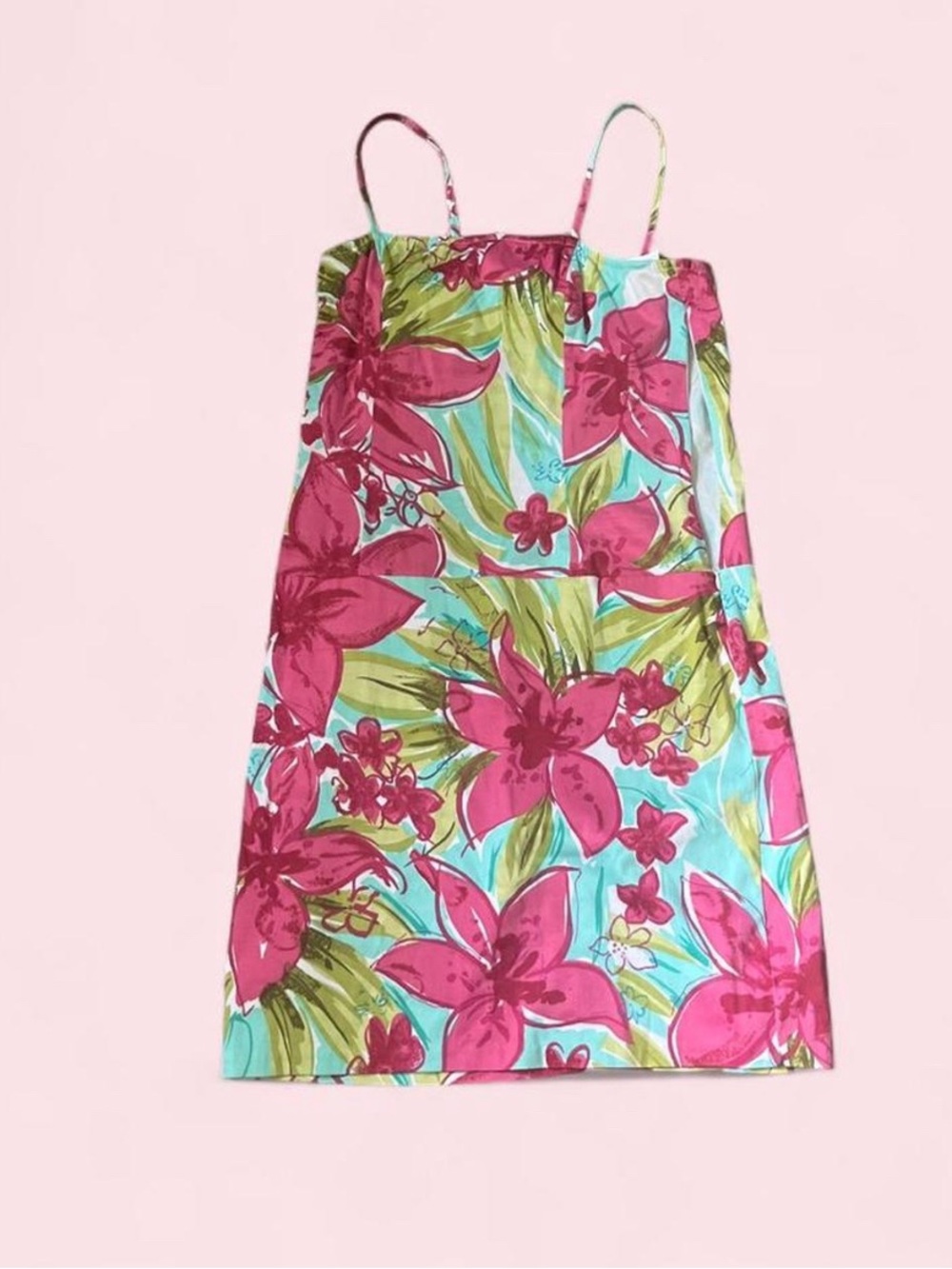 metrostyle Multicolor Floral Top with Pink & Aqua Accents